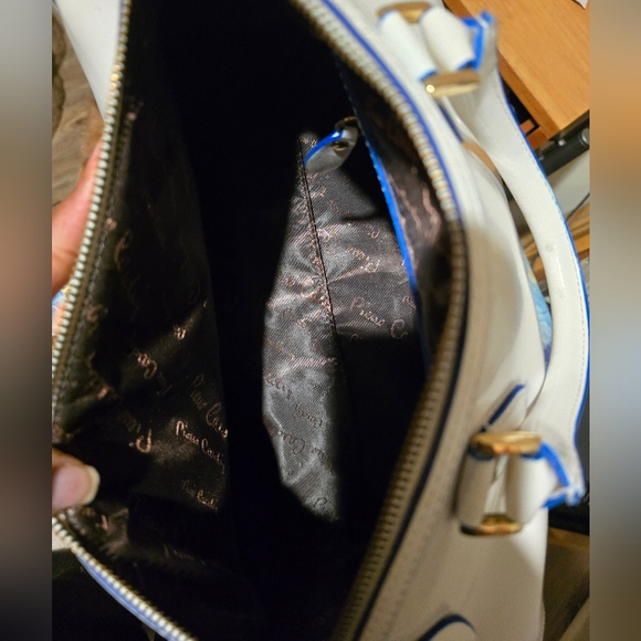 Exquisitely Chic Pierre Cardin White Leather Satchel Bag - Picture 5 of 7